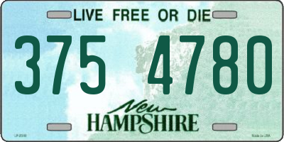 NH license plate 3754780