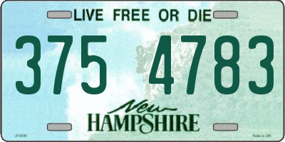 NH license plate 3754783