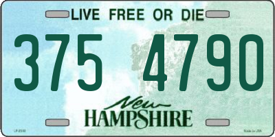 NH license plate 3754790