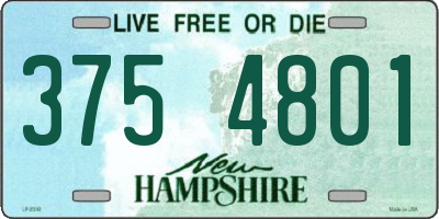 NH license plate 3754801
