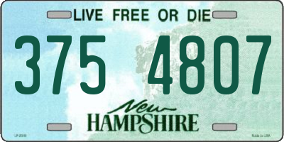 NH license plate 3754807