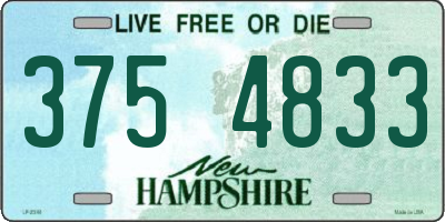 NH license plate 3754833