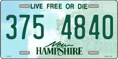 NH license plate 3754840