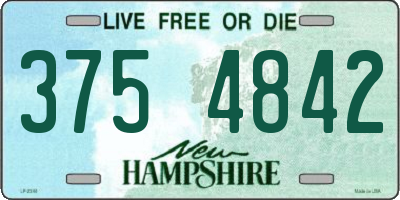 NH license plate 3754842