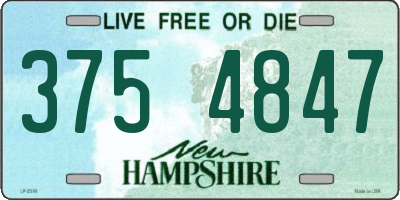 NH license plate 3754847