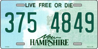 NH license plate 3754849