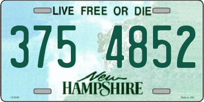 NH license plate 3754852