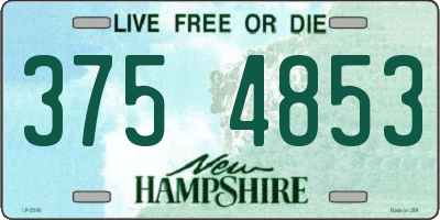 NH license plate 3754853