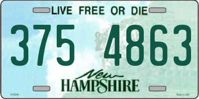 NH license plate 3754863