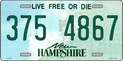 NH license plate 3754867