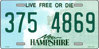 NH license plate 3754869