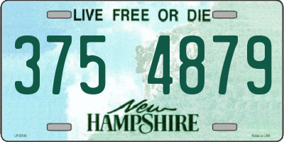 NH license plate 3754879
