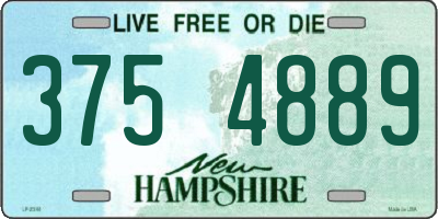 NH license plate 3754889