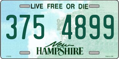 NH license plate 3754899