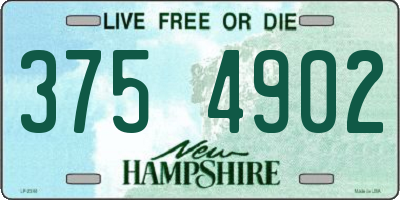 NH license plate 3754902