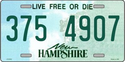 NH license plate 3754907