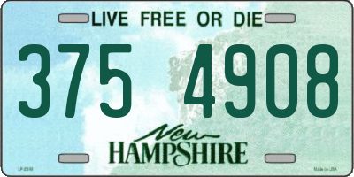 NH license plate 3754908