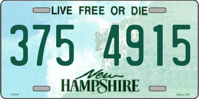 NH license plate 3754915