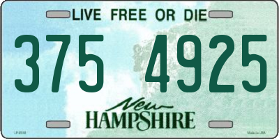 NH license plate 3754925