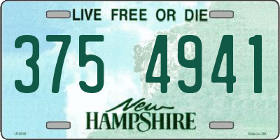 NH license plate 3754941