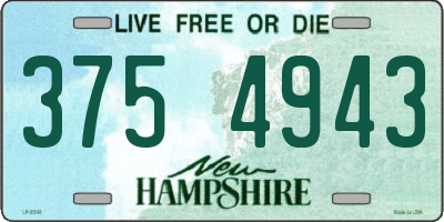 NH license plate 3754943
