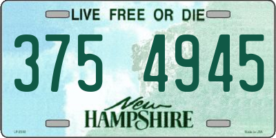 NH license plate 3754945