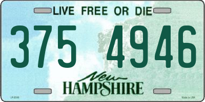 NH license plate 3754946