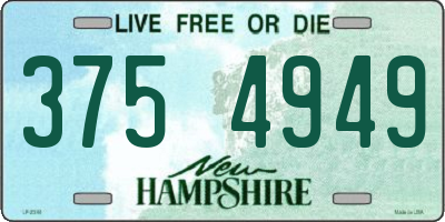 NH license plate 3754949