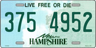 NH license plate 3754952