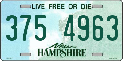 NH license plate 3754963