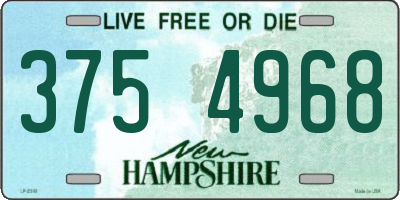 NH license plate 3754968