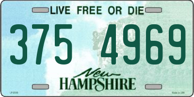 NH license plate 3754969
