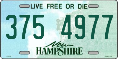 NH license plate 3754977