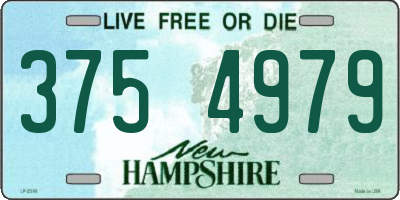 NH license plate 3754979