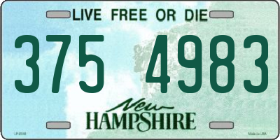 NH license plate 3754983
