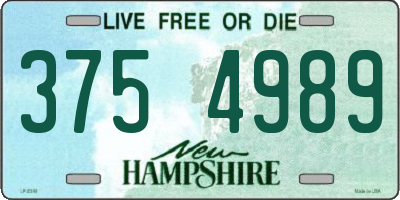 NH license plate 3754989