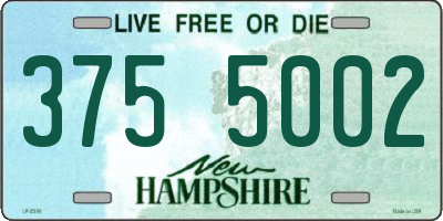 NH license plate 3755002