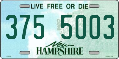 NH license plate 3755003