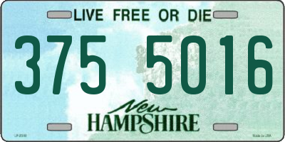 NH license plate 3755016