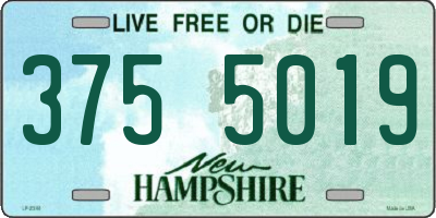 NH license plate 3755019