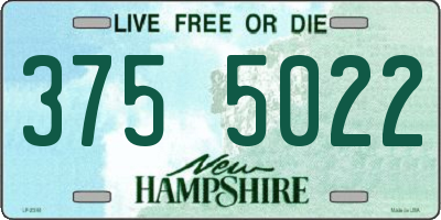 NH license plate 3755022