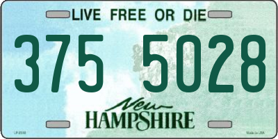 NH license plate 3755028