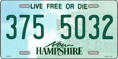 NH license plate 3755032