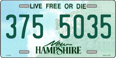 NH license plate 3755035