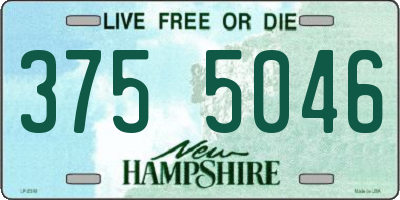 NH license plate 3755046