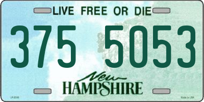 NH license plate 3755053