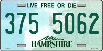 NH license plate 3755062