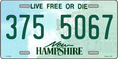 NH license plate 3755067