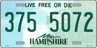 NH license plate 3755072