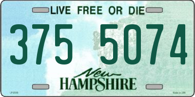 NH license plate 3755074